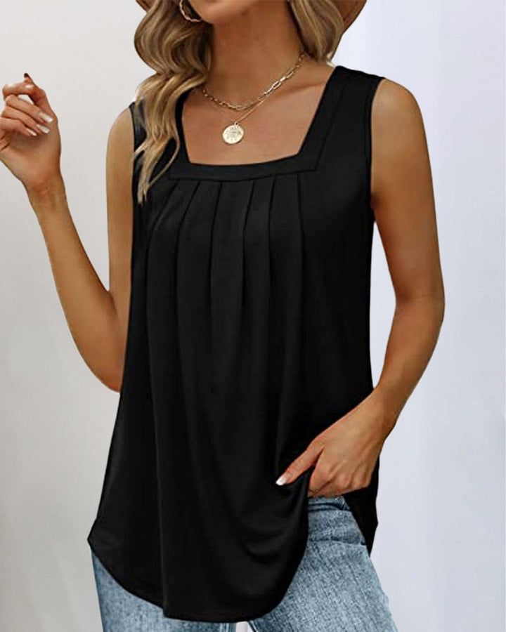 Eliza | Damen Tanktop Ärmellos Quadratischer Ausschnitt Sommerbluse