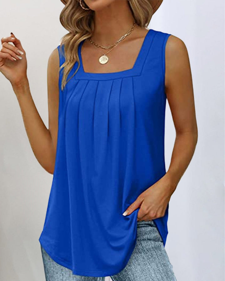 Eliza | Damen Tanktop Ärmellos Quadratischer Ausschnitt Sommerbluse