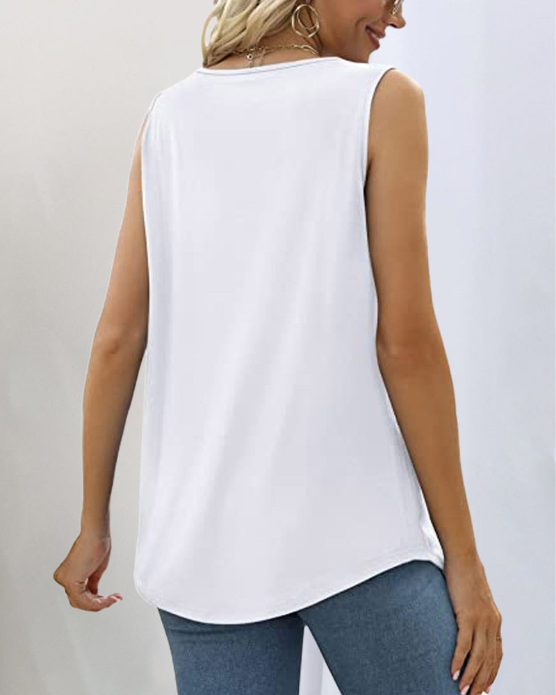 Eliza | Damen Tanktop Ärmellos Quadratischer Ausschnitt Sommerbluse