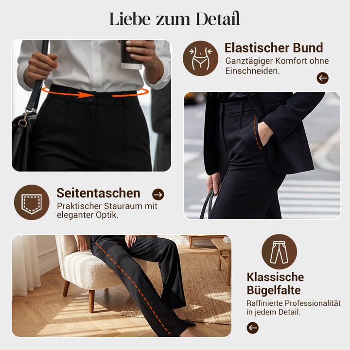 Mirella | Damen Anzughose mit hoher Taille (1 kaufen, 1 GRATIS dazu)