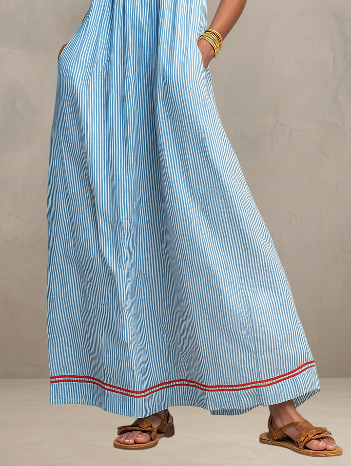 PAMELA | FLIEßENDES SOMMER MAXIKLEID