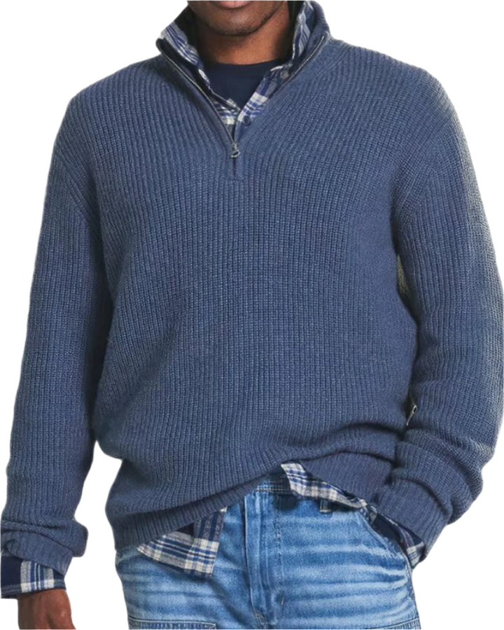 Diego | Sportiver Strickpullover mit Reißverschluss