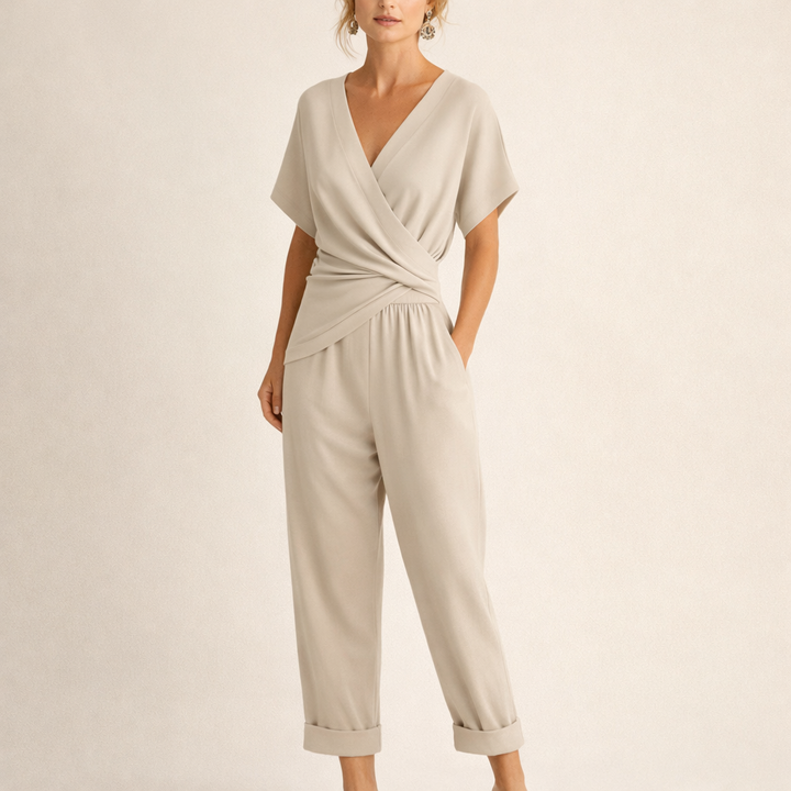 Kayla | Eleganter Wickel-Overall