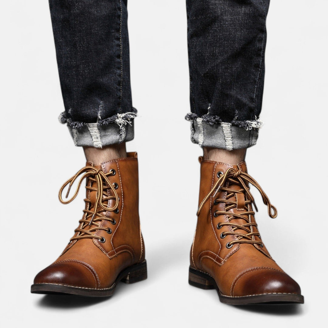 Martino | Stilvolle Herrenstiefel aus hochwertigem Kunstleder