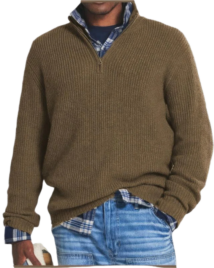 Diego | Sportiver Strickpullover mit Reißverschluss