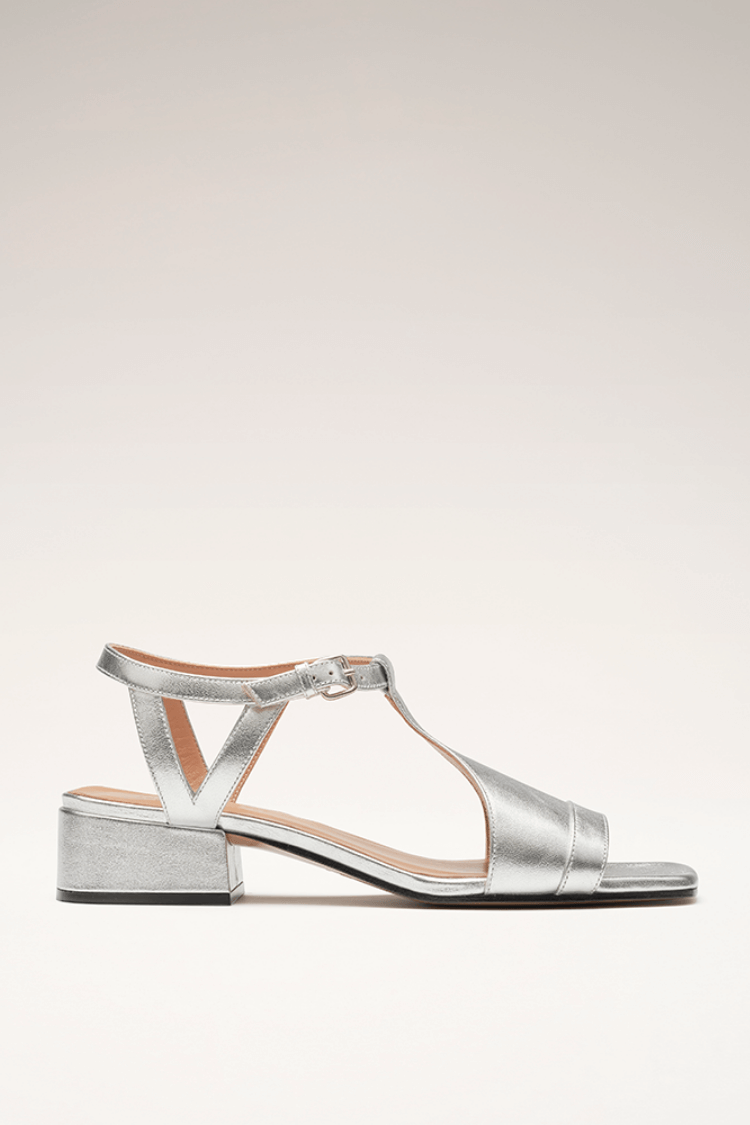 Serena Sandalen Silber Niedriger Absatz