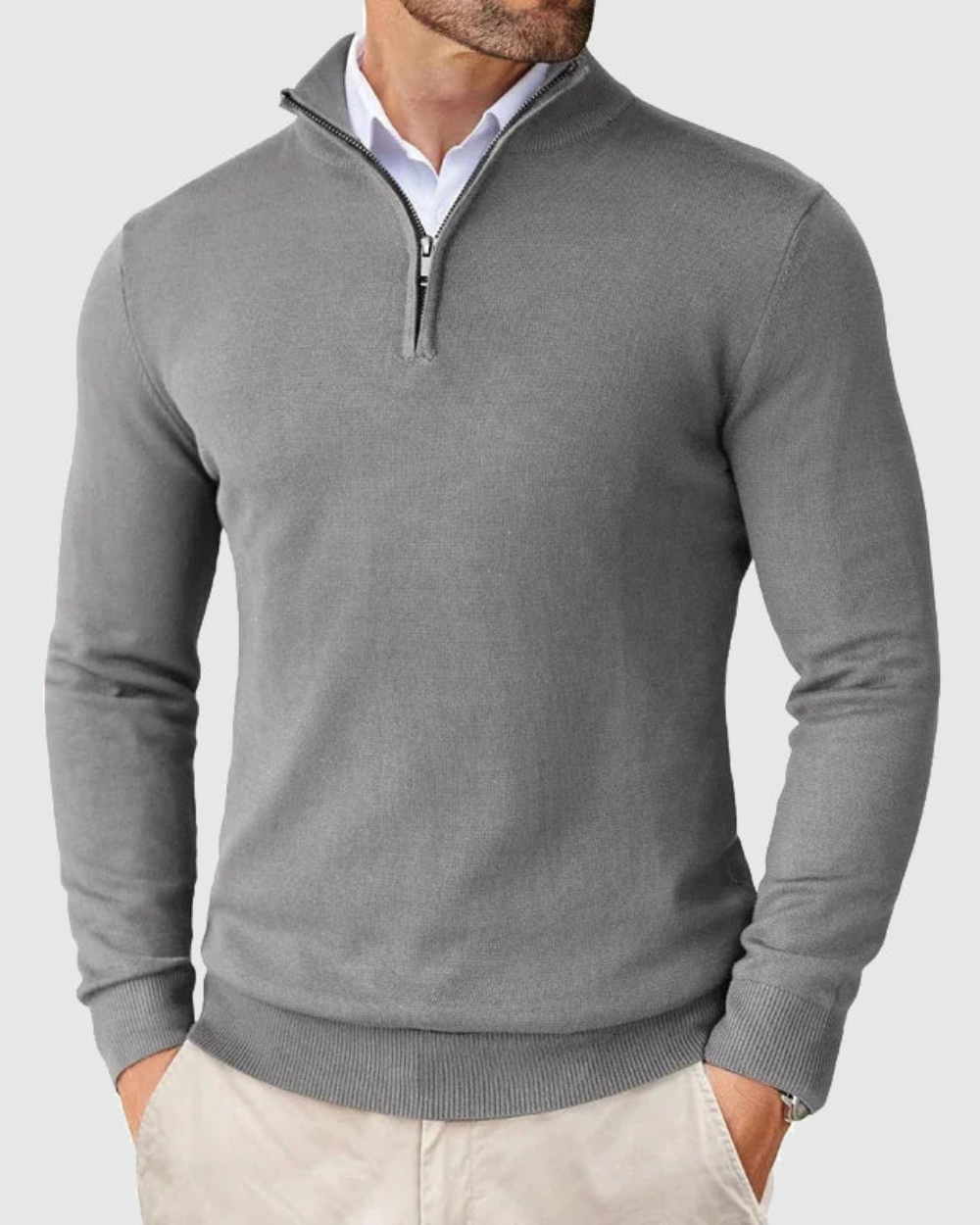 Romeo | Strickpullover mit Reißverschluss