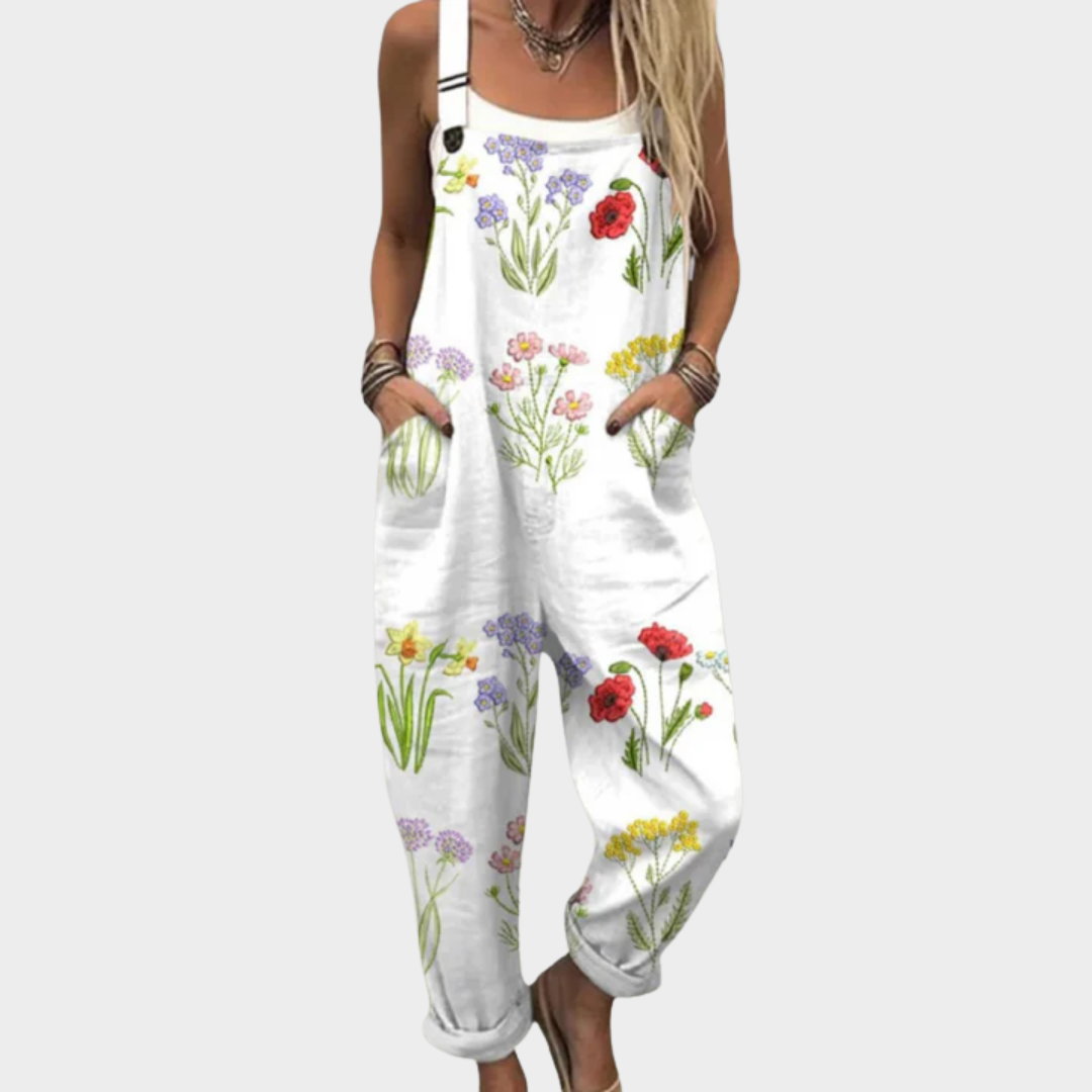Bequemer Bedruckter Jumpsuit