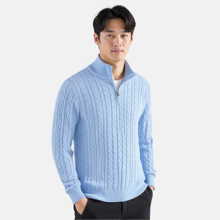 Lukas | Klassischer Strickpullover mit Half-Zip