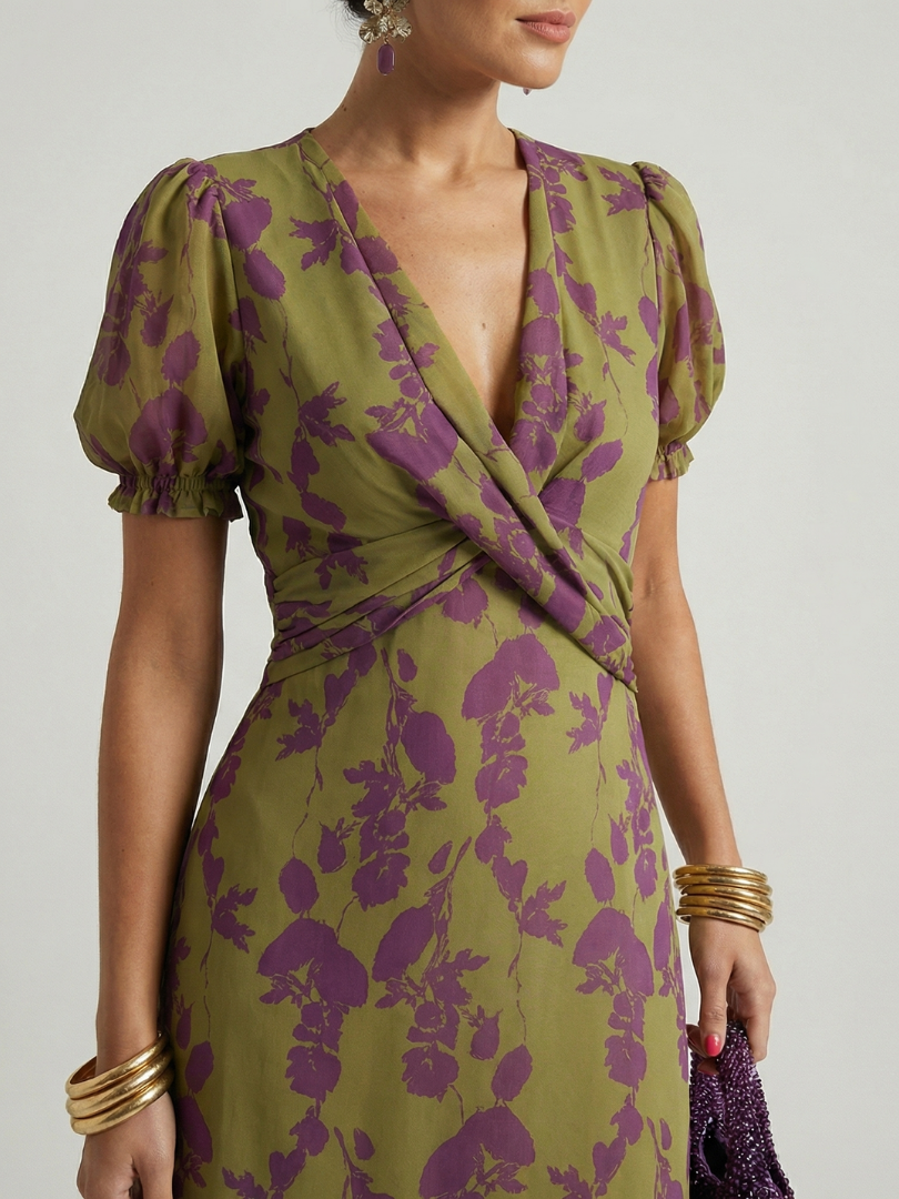 Virel | Entspanntes Blumen-Midi-Kleid