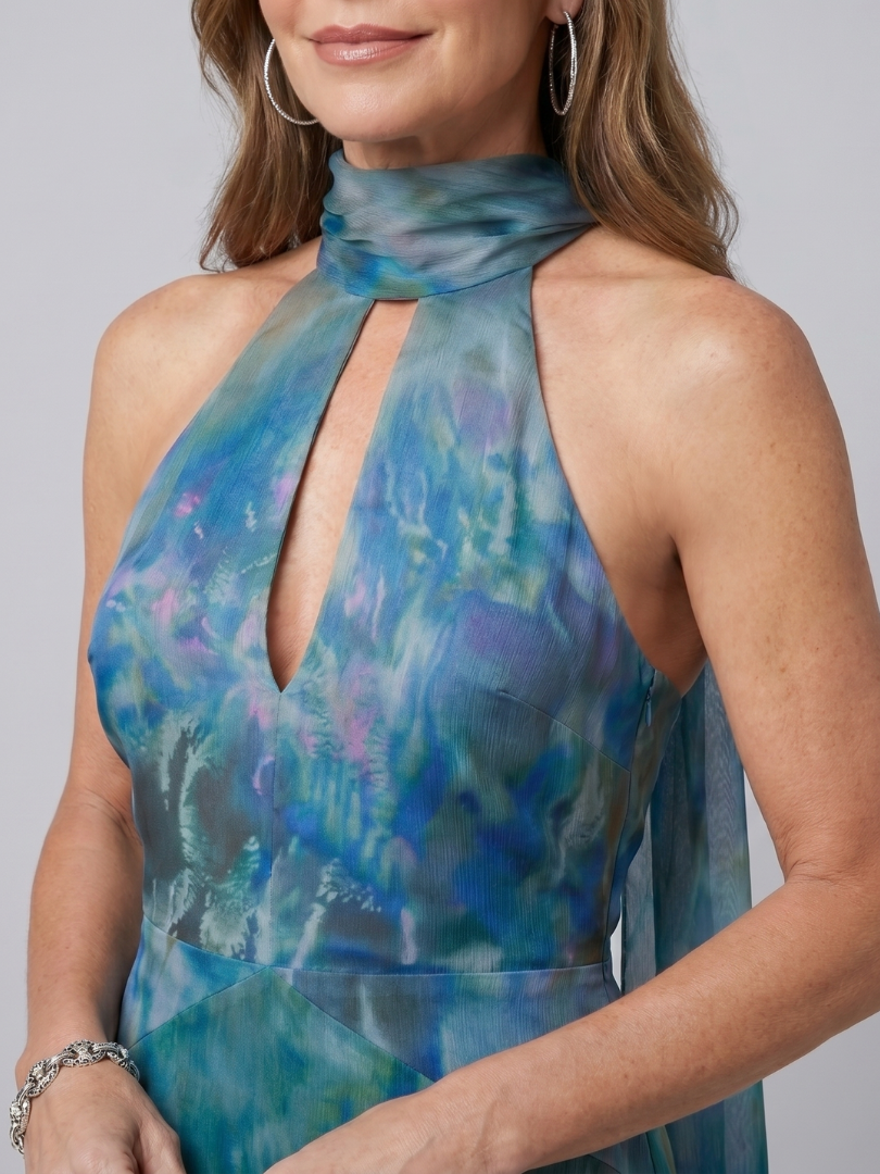 Juniper | Keyhole Halter Ärmelloses Maxikleid
