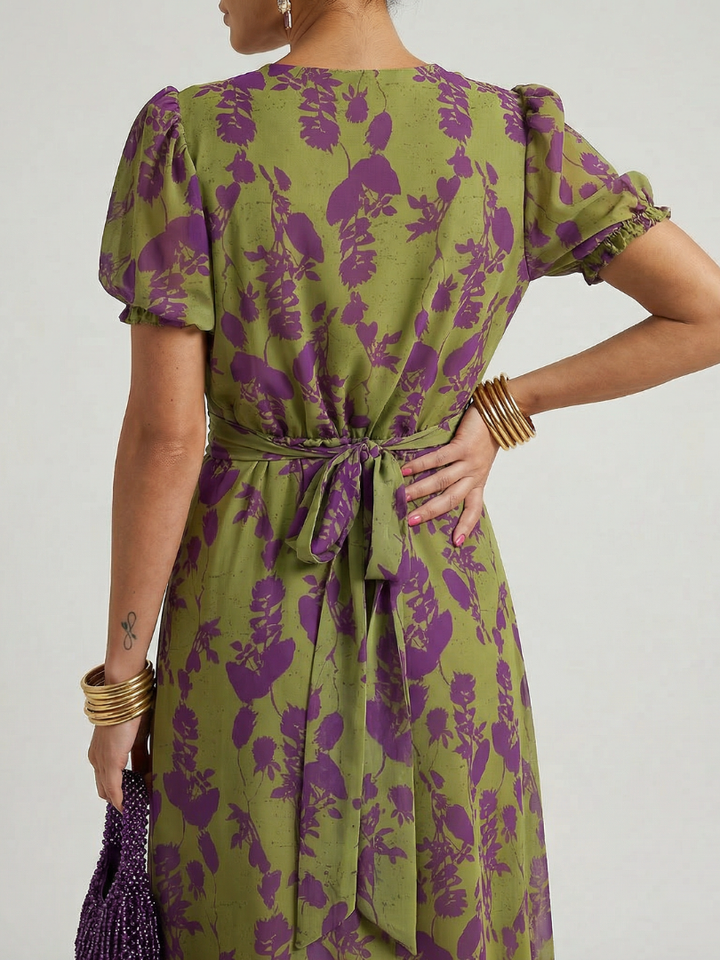 Virel | Entspanntes Blumen-Midi-Kleid