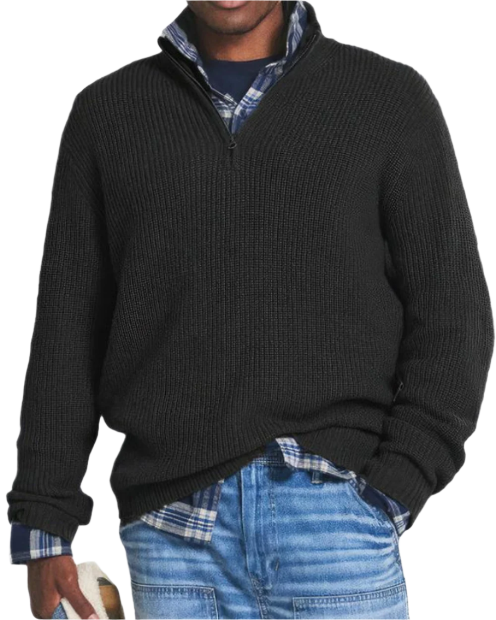 Diego | Sportiver Strickpullover mit Reißverschluss