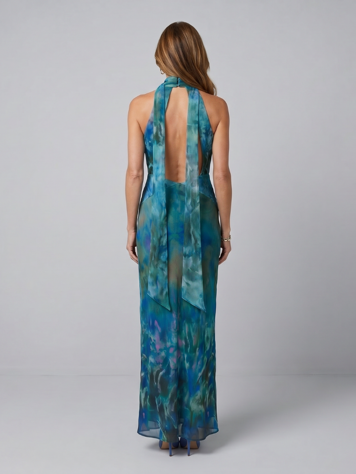Juniper | Keyhole Halter Ärmelloses Maxikleid