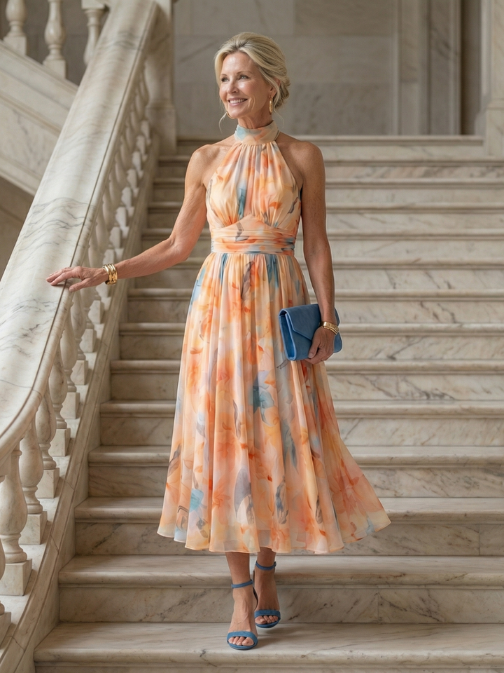 Elin | Weiches Halter-Midi-Kleid