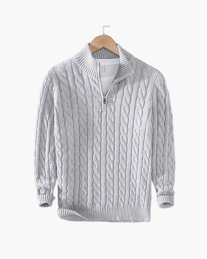 Lukas | Klassischer Strickpullover mit Half-Zip