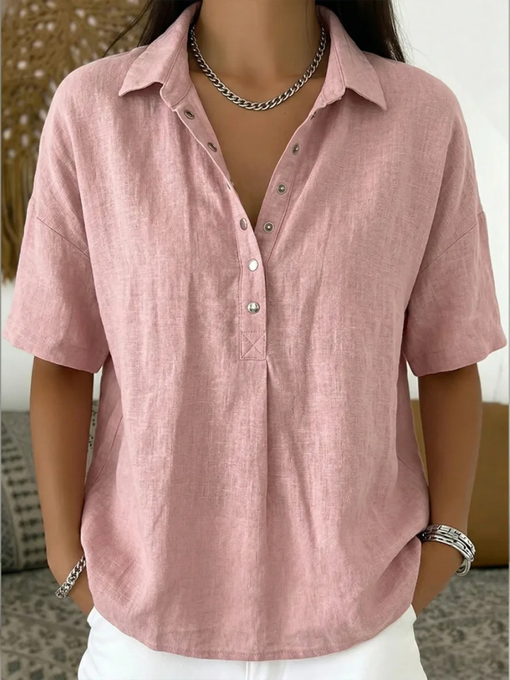 Talia | Bluse mit Kragen und Knopf
