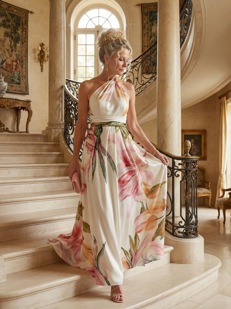 Amiel | Leichtes Floral-Maxikleid