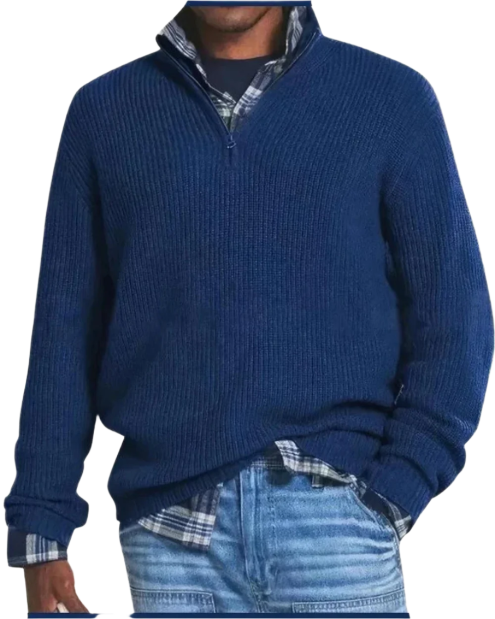 Diego | Sportiver Strickpullover mit Reißverschluss