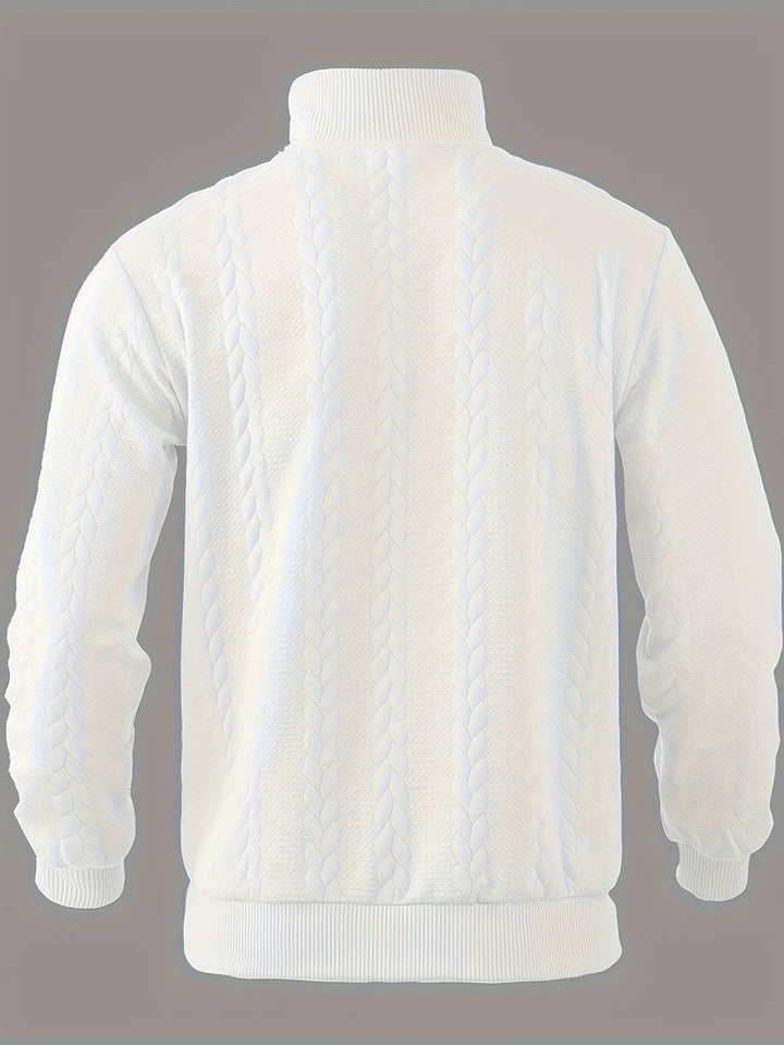 Roman | Eleganter Vintage-Pullover mit Reißverschluss
