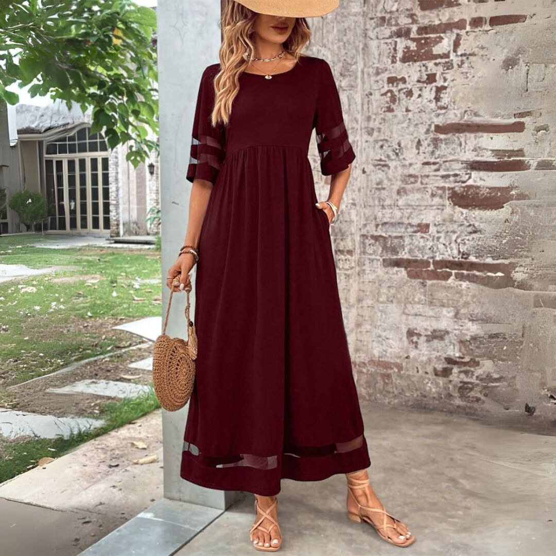 Aubrée – Figurumschmeichelndes Midi-Kleid