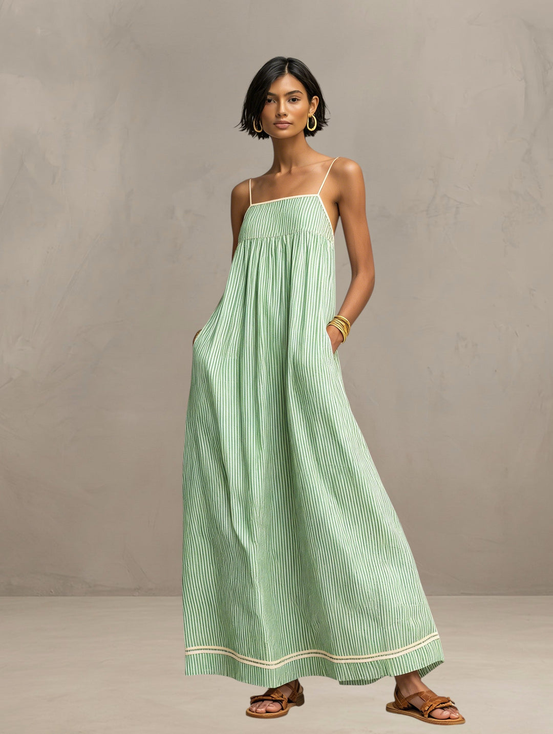 PAMELA | FLIEßENDES SOMMER MAXIKLEID