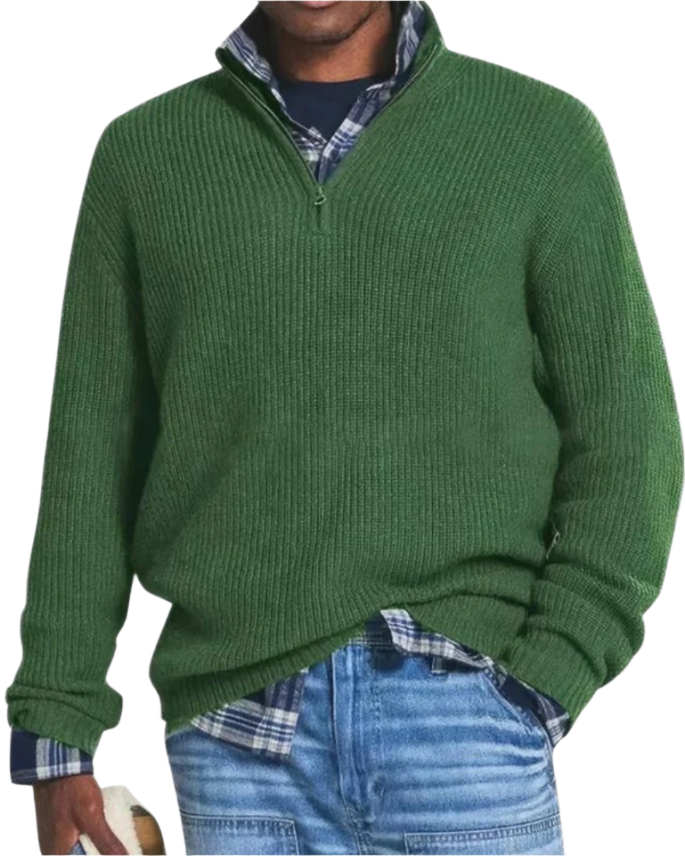 Diego | Sportiver Strickpullover mit Reißverschluss