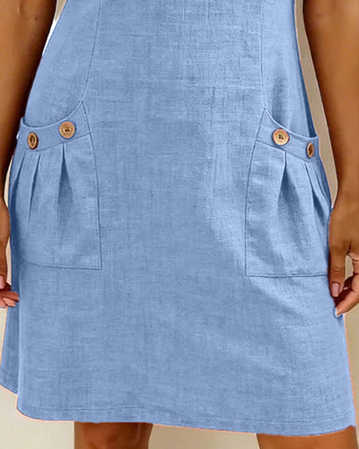 Lisa  Baumwollkleid mit Reißverschluss