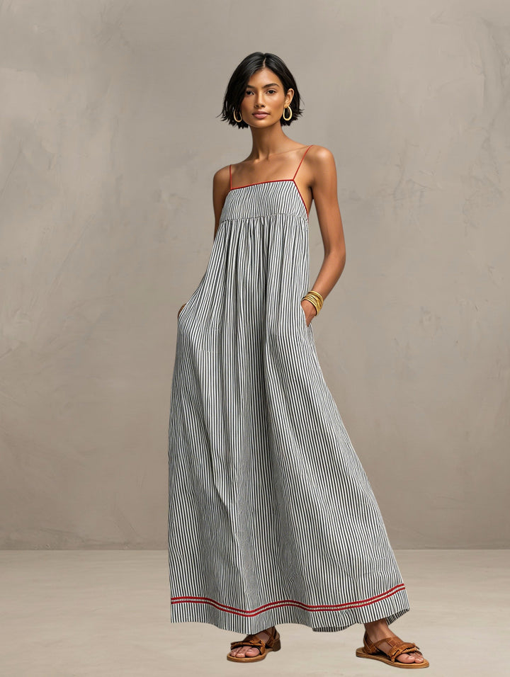 PAMELA | FLIEßENDES SOMMER MAXIKLEID
