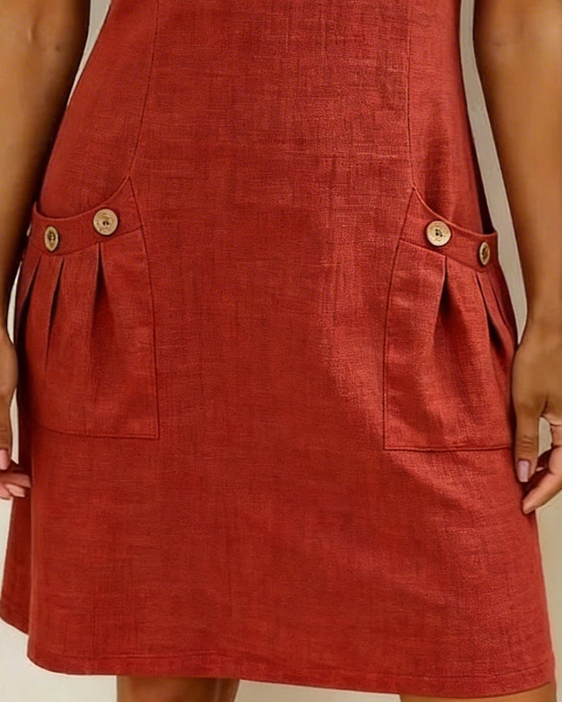 Lisa  Baumwollkleid mit Reißverschluss