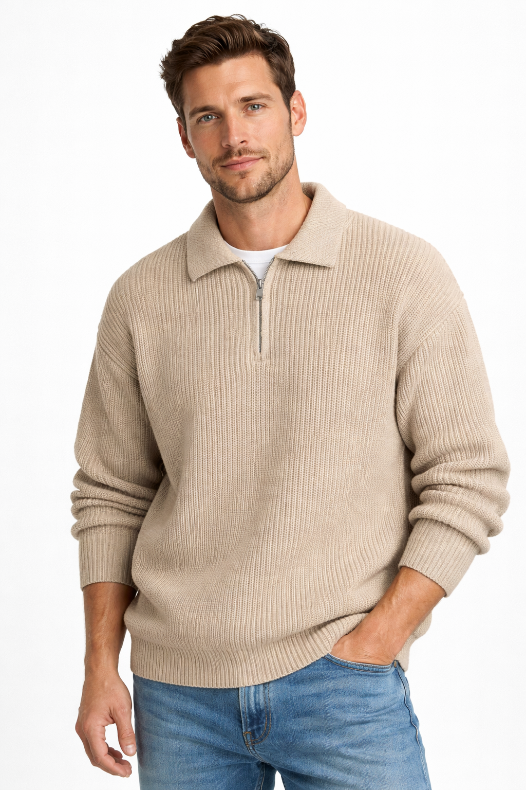 Ruben | Pullover mit Quarter-Zip