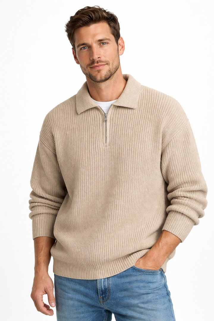 Ruben | Pullover mit Quarter-Zip