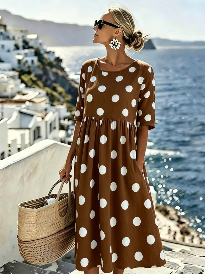 Penelope™ | Klassisches Polka Dot Midi-Kleid
