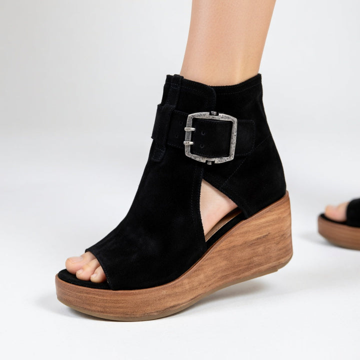 Zoya | Offene Keilabsatz-Stiefelette