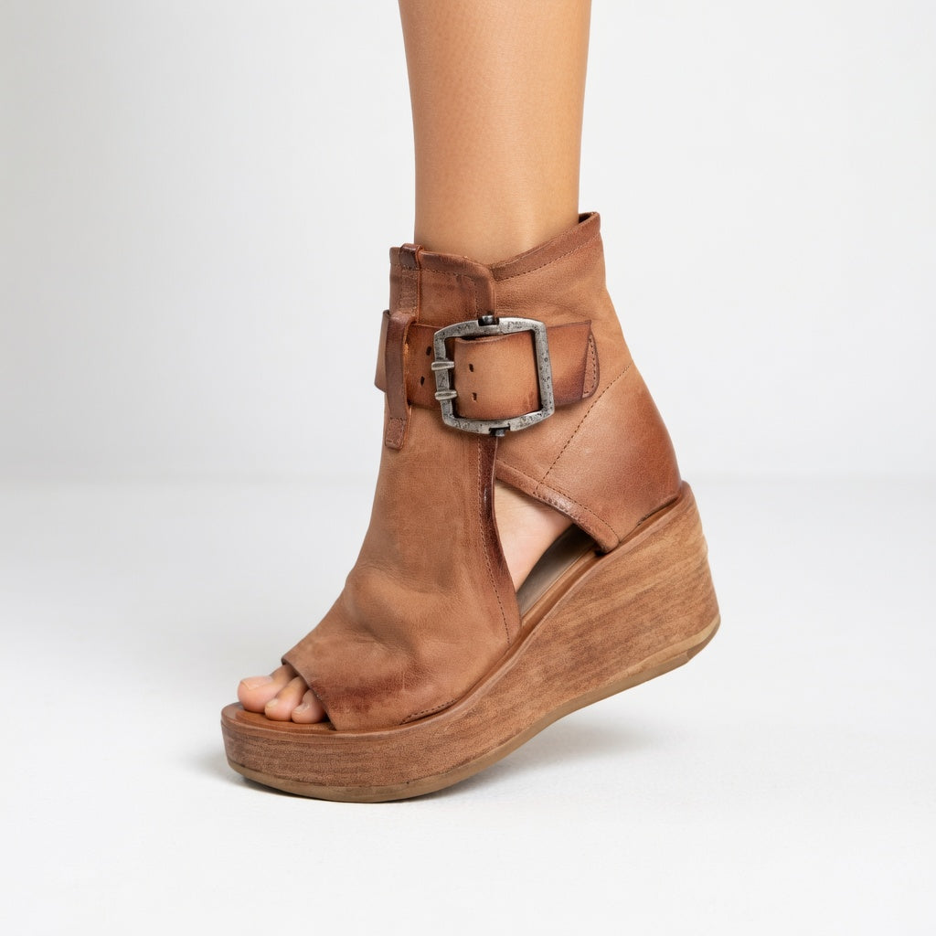 Zoya | Offene Keilabsatz-Stiefelette