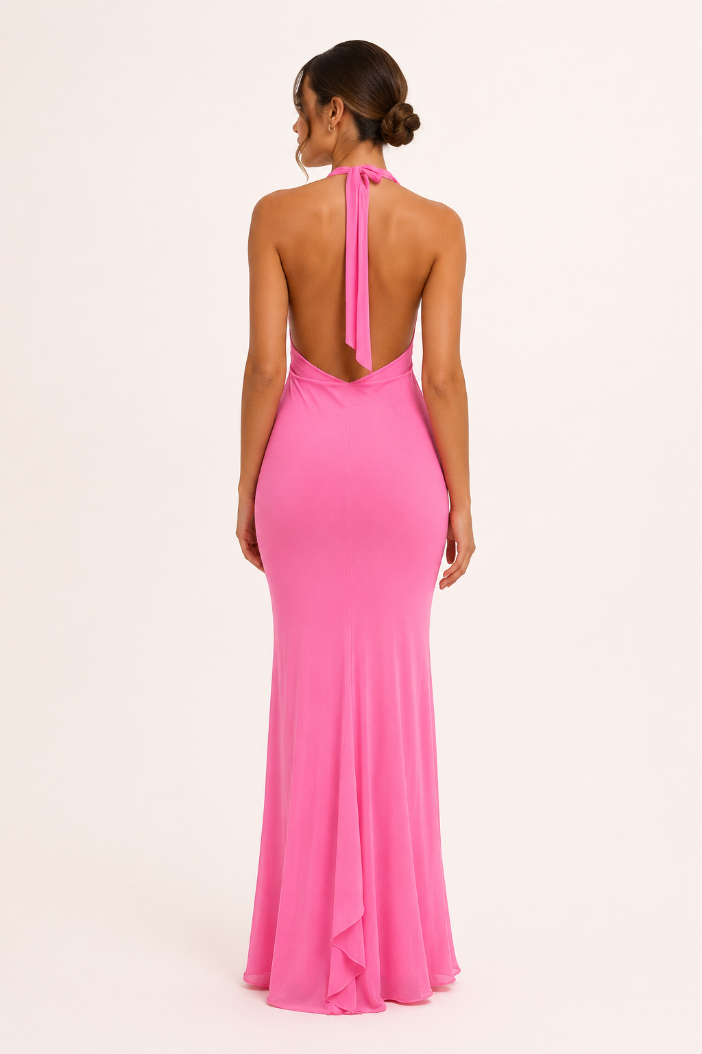 Langes Neckholderkleid mit Frontschlitz für Frauen - Romy