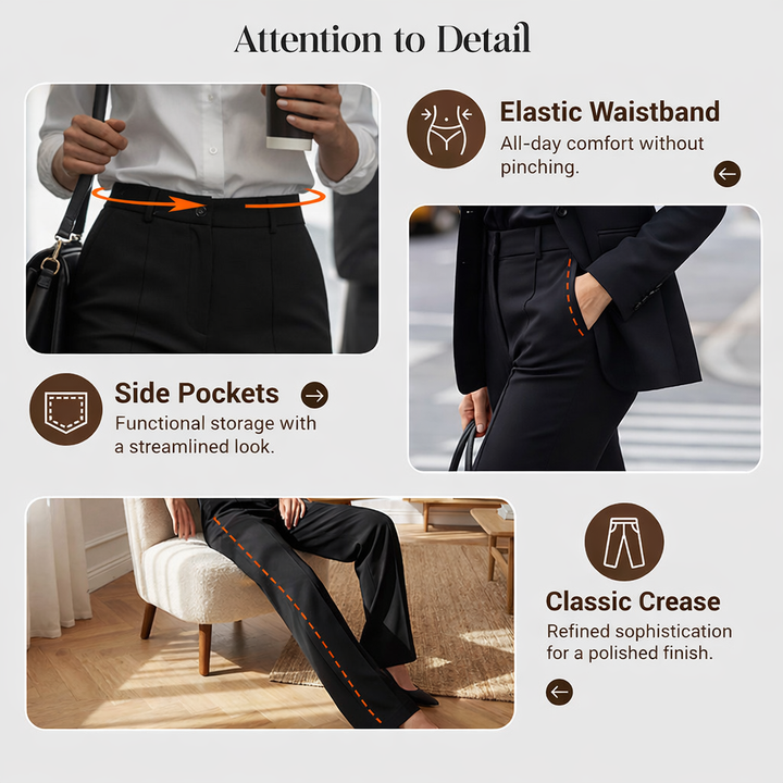 Millie | Taillierte Hose mit hohem Bund