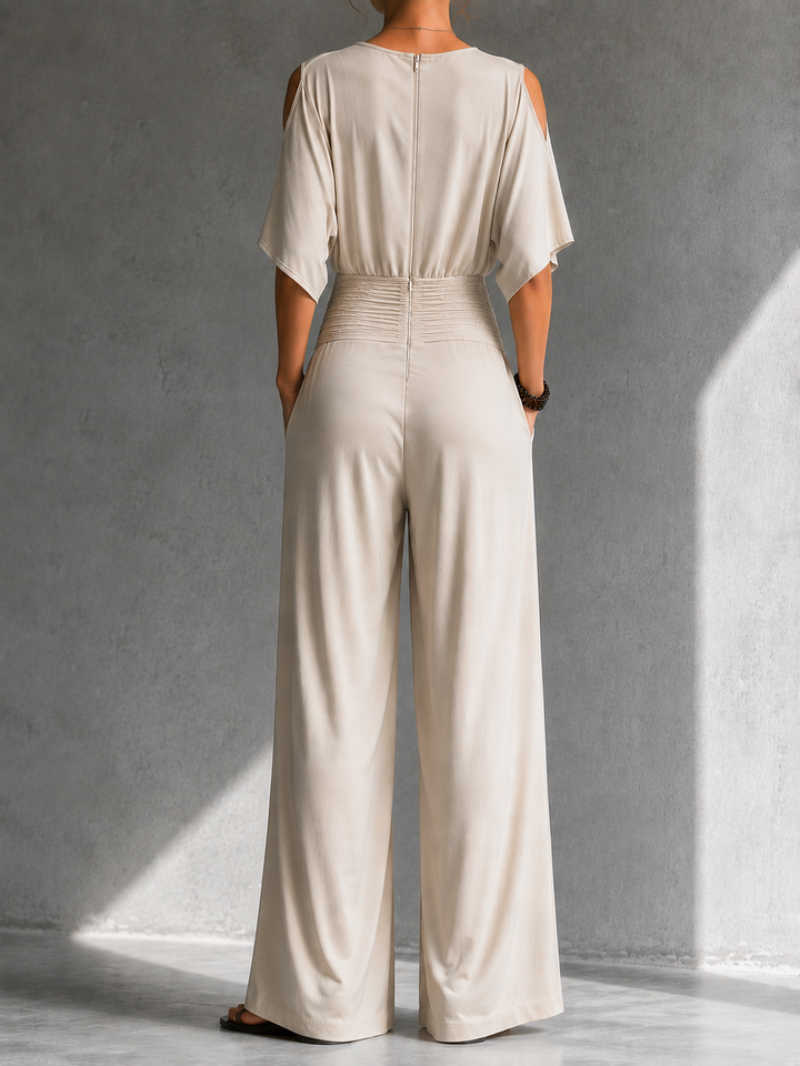 Alia | Elegante Kombination mit Wickeloberteil und weitem Bein