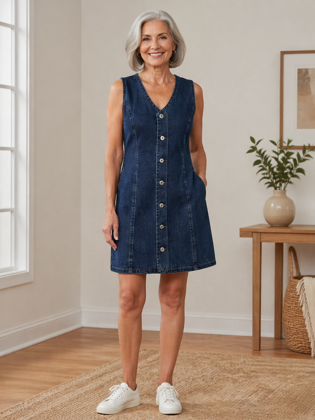 Lila | Denim-Minikleid