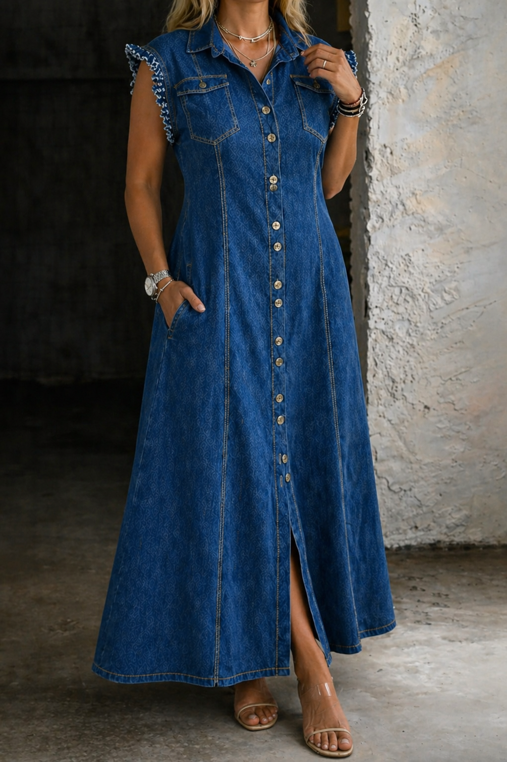 Liora | Plus Size Denim Kleid