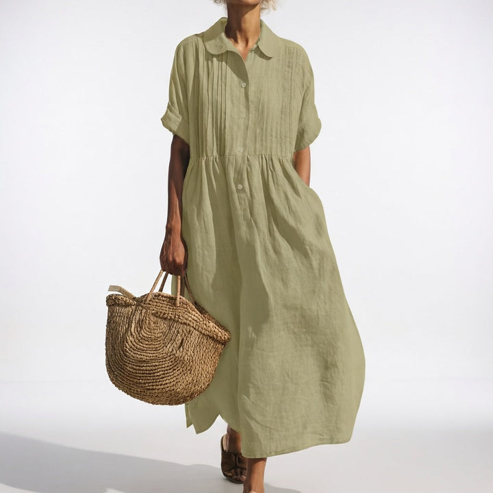 Lysandra™ — Fließendes Sommerhemdkleid