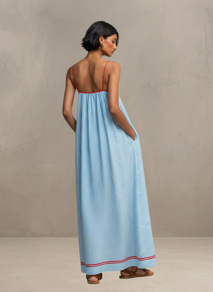 PAMELA | FLIEßENDES SOMMER MAXIKLEID