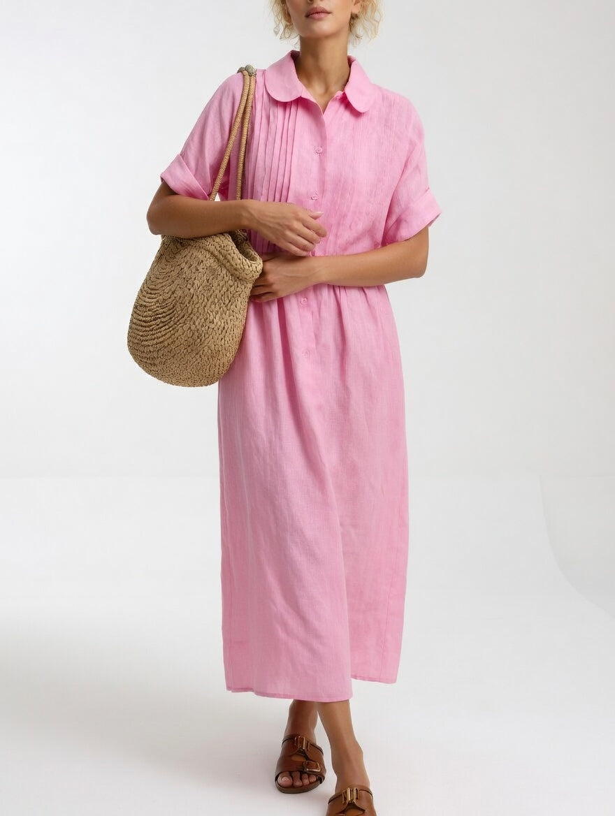 Lysandra™ — Fließendes Sommerhemdkleid