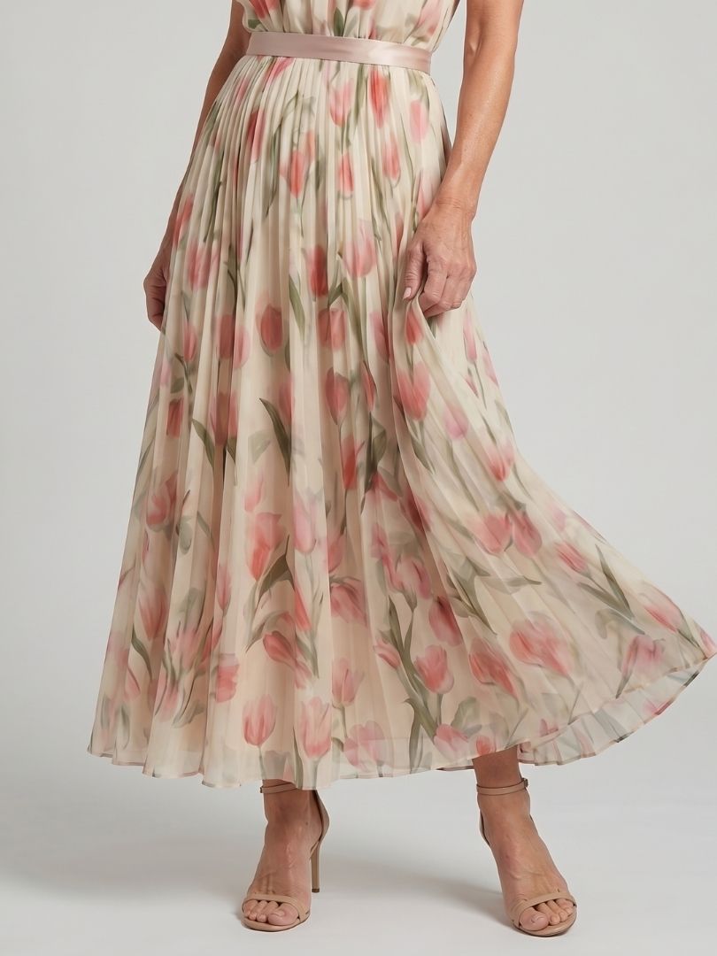 Aurelle | Halterneck Blumenkleid Midi