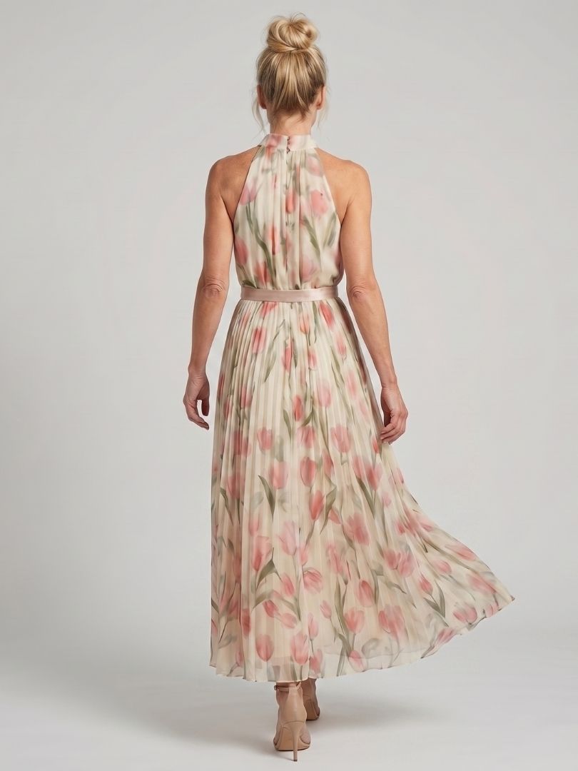 Aurelle | Halterneck Blumenkleid Midi
