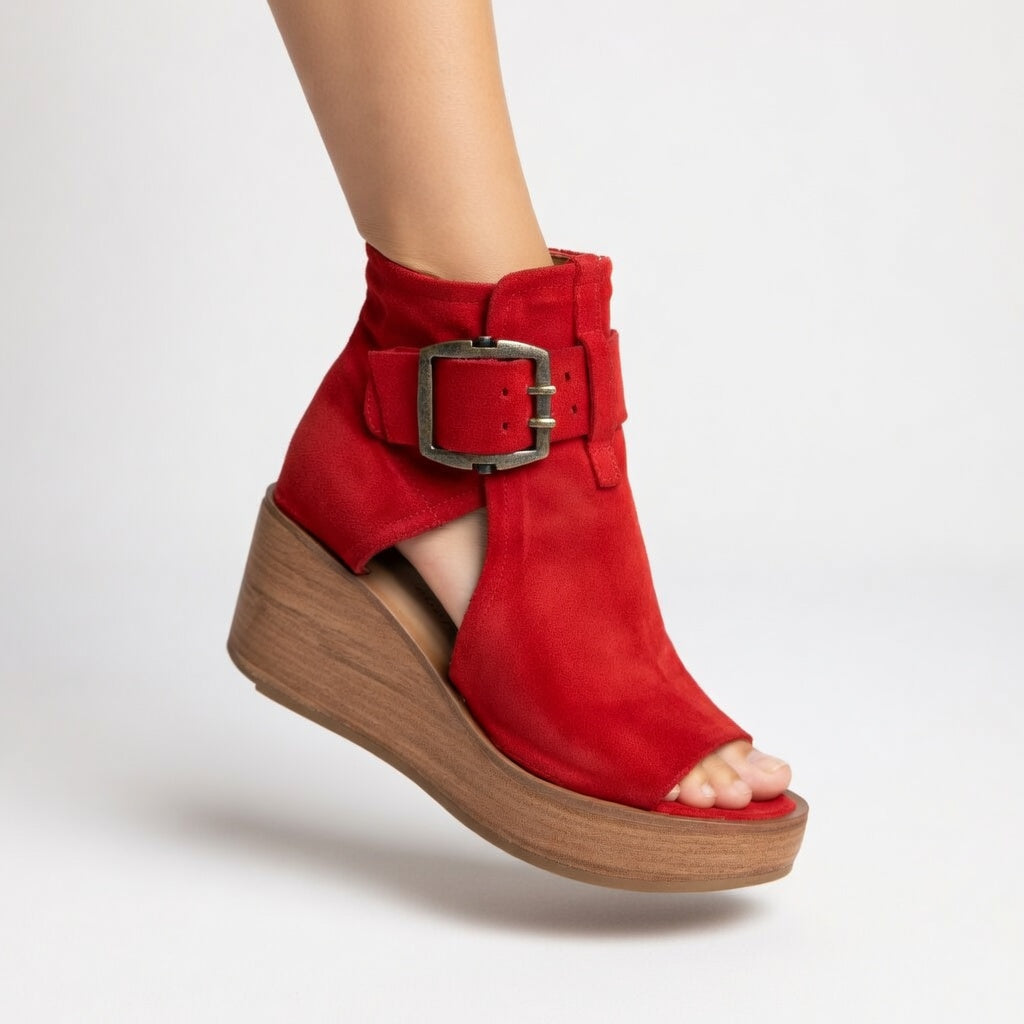 Zoya | Offene Keilabsatz-Stiefelette