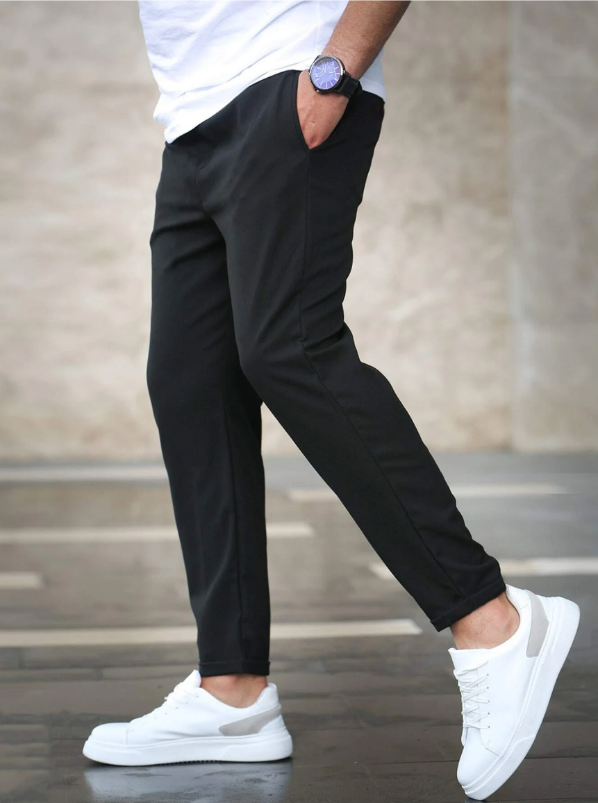 Kristof | Slim Fit Chino-Hose für Herren mit Kordelzug