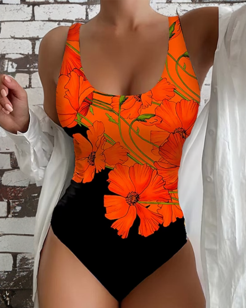 Tilda | Elegantes Einteiliges Badeanzug mit Blumenmuster