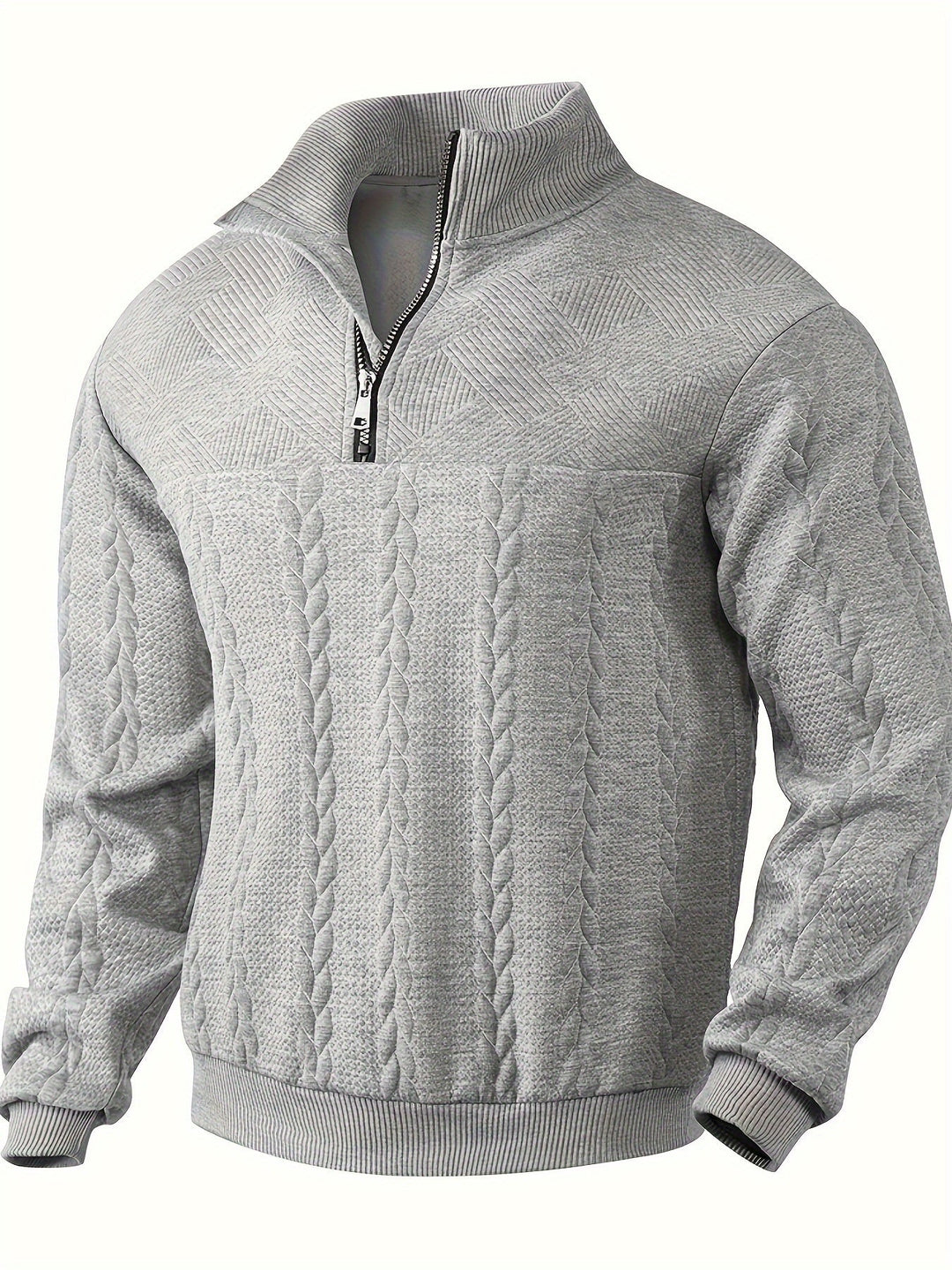 Roman | Eleganter Vintage-Pullover mit Reißverschluss