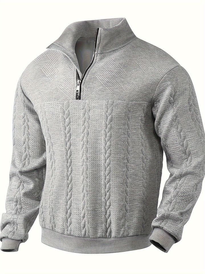 Roman | Eleganter Vintage-Pullover mit Reißverschluss